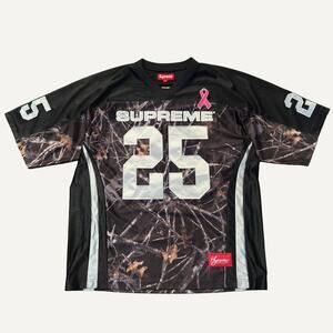 Supreme Breast Cancer Awareness Football Jersey Realtree Camo Pink Ribbon L